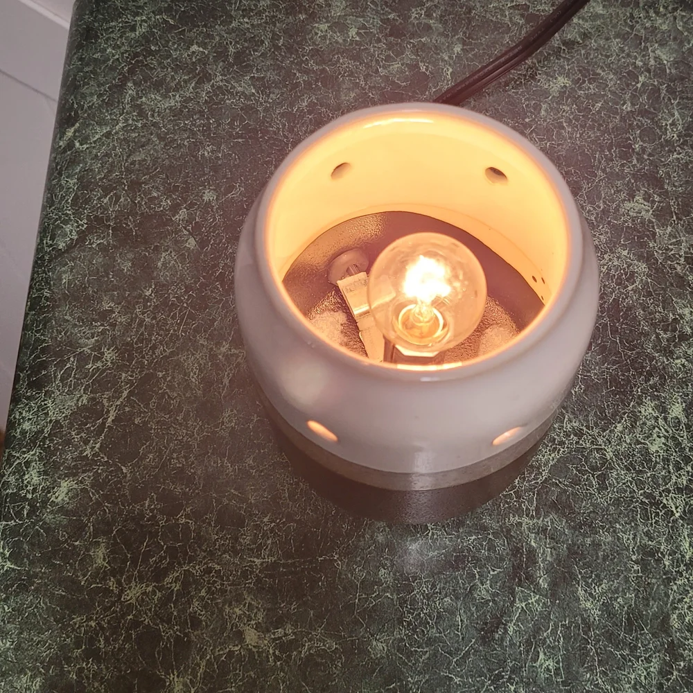 Modern Dark Brown and White Ceramic Wax Melt Holder